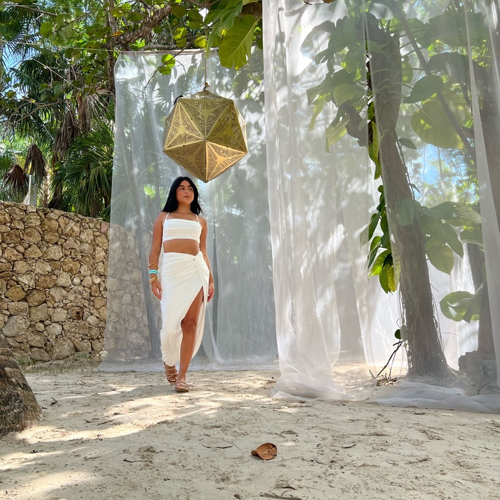 White Two-Piece Set - Picture 2 of 6